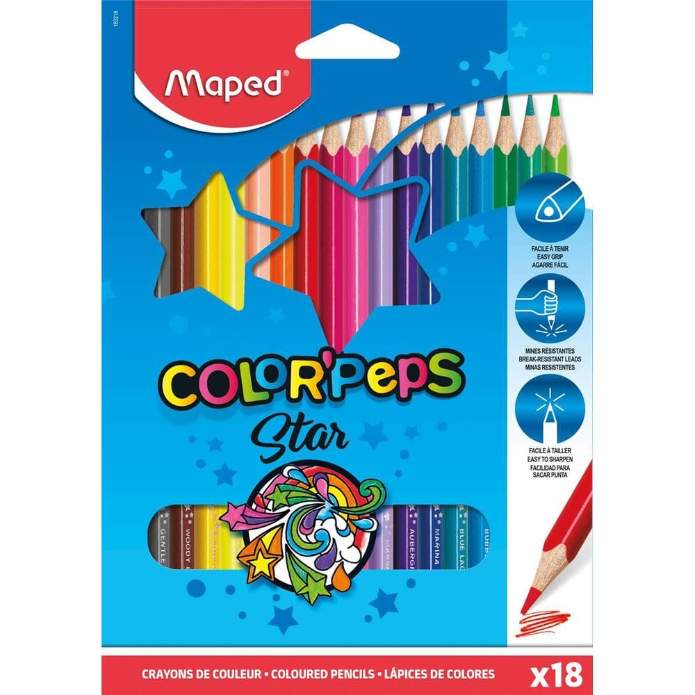 Matite colorate Maped Star scatola da 18