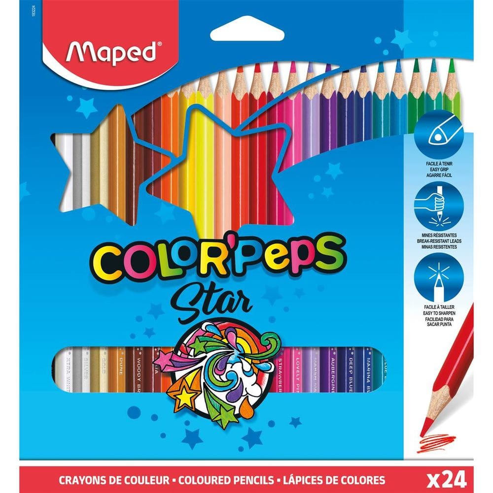 Matite colorate Maped Star scatola da 24