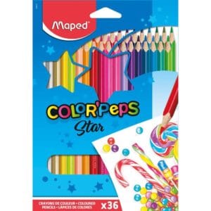 Matite colorate Maped Star scatola da 36