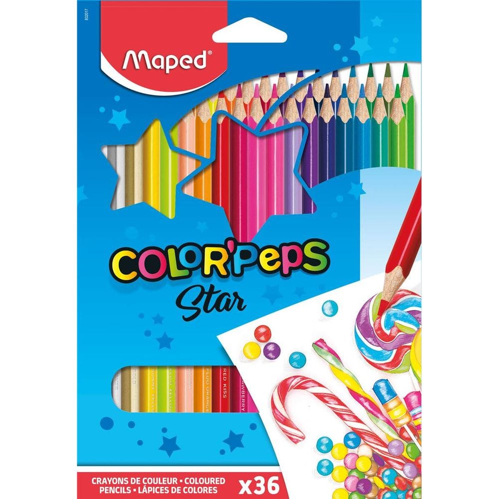 Matite colorate Maped Star scatola da 36