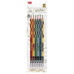 Set 6 matite HB con gomma Harry Potter