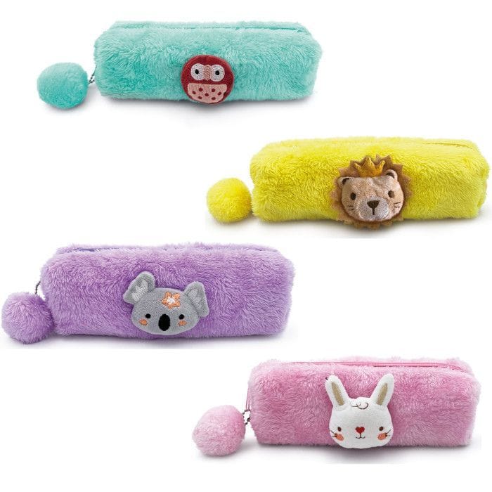 Astuccio peluche con pom pom My Fluffies
