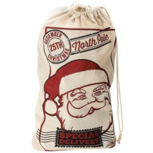 Sacco di Babbo Natale in juta