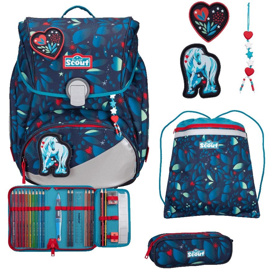 Zaino ergonomico SCOUT Alpha set led White Unicorn