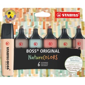 Pack 6 evidenziatori Stabilo Boss Nature colors