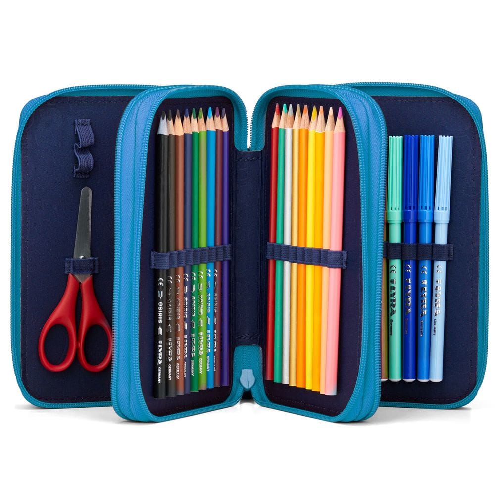 Astuccio 3 zip completo Ergobag Bearassic Garden