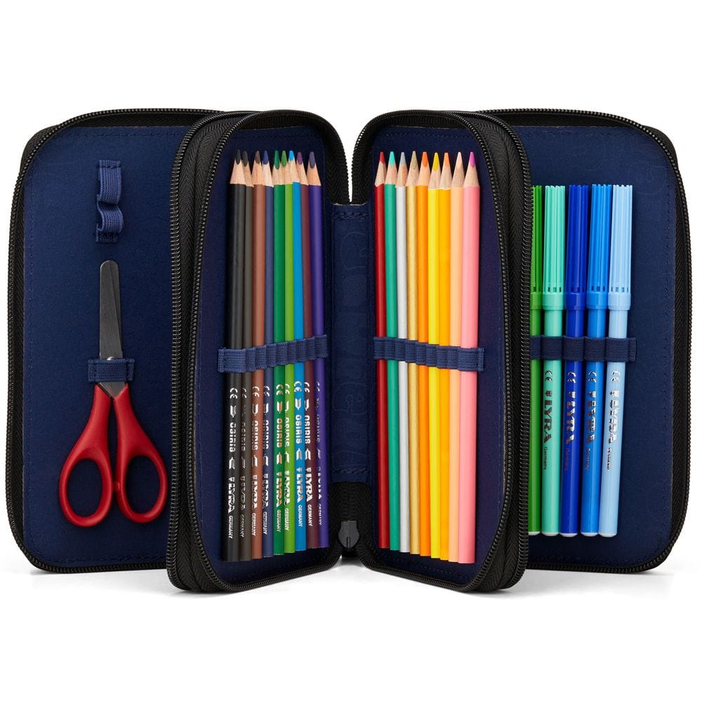 Astuccio 3 zip completo Ergobag Super ReflectBear Glow