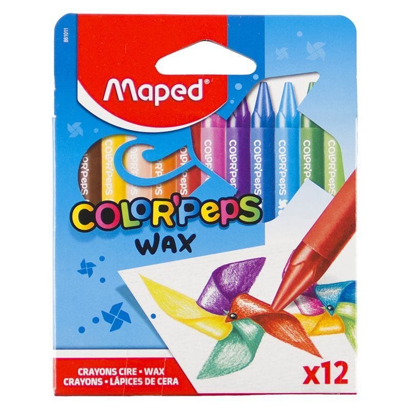 Pastelli a cera Maped 12 colori
