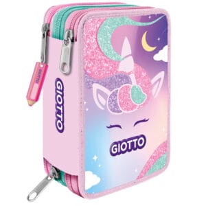 Astuccio 3 zip completo Giotto Unicorno