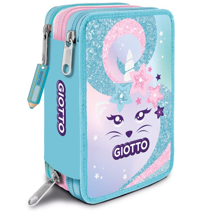 Astuccio 3 zip completo Giotto Gatto